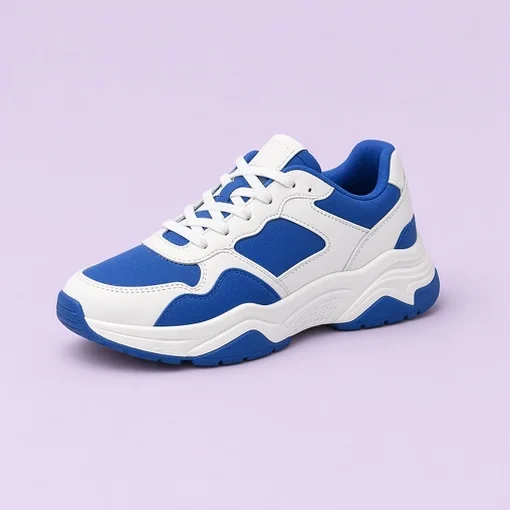 Blue and white chunky runner