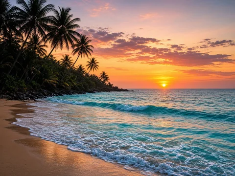 Sunset beach snapshot